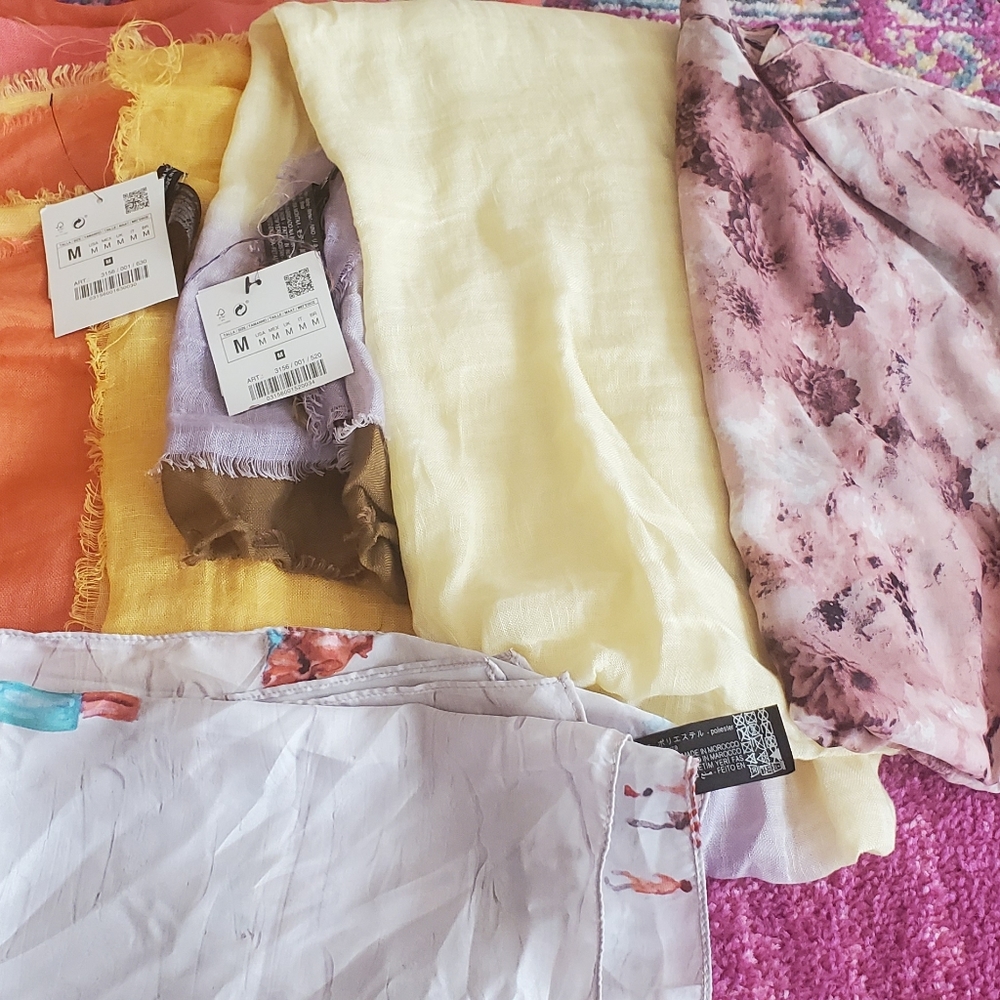 4 Zara Special Edition Scarves, NWT
